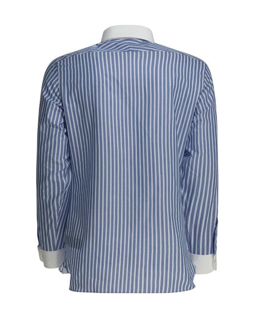 Tom Ford Blue Long Sleeve Striped Shirt for men