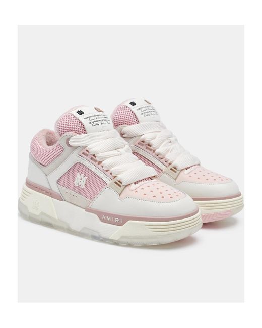 Amiri Pink Ma-1 Panelled Chunky Lace-Up Sneakers