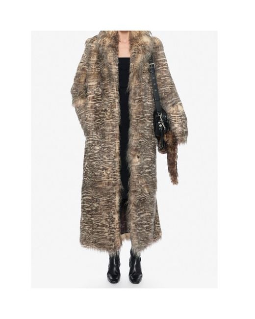 Entire studios Natural Coco Tiger-Print Faux-Fur Coat for men