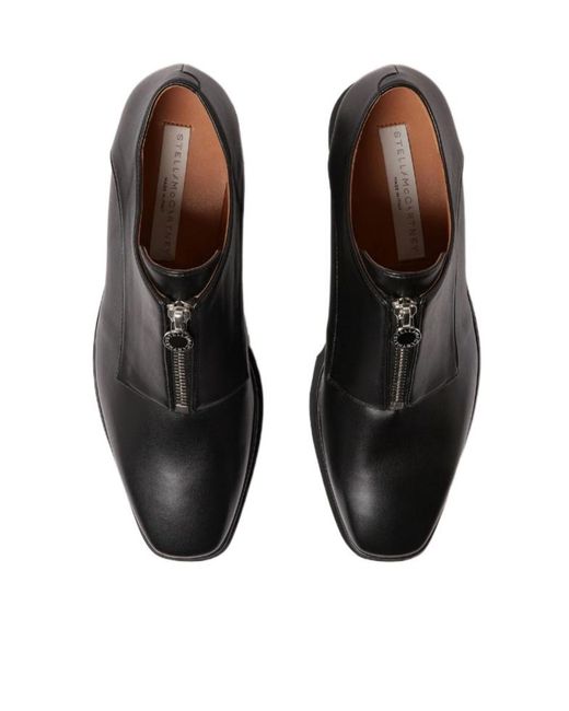Stella McCartney Black Elyse Zip-Fastening Platform Sneakers