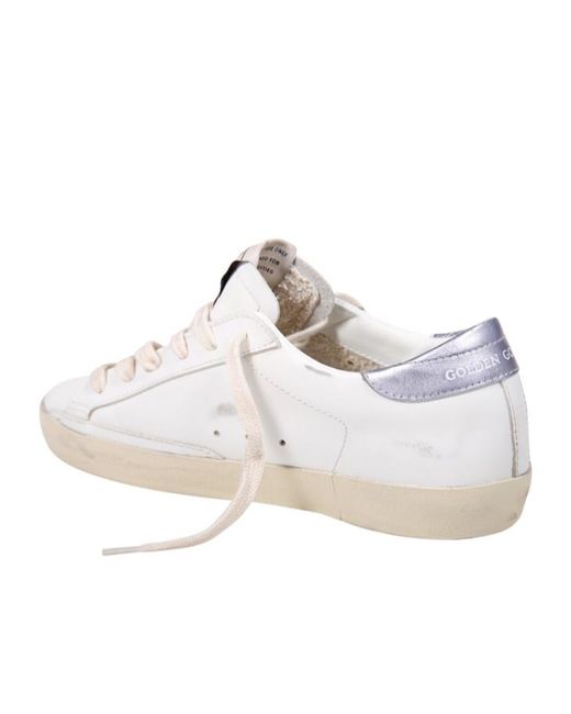 Golden Goose Deluxe Brand White Super-Star Lace-Up Sneakers