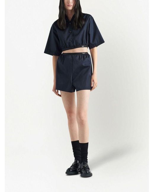 Prada Blue Re-Nylon Shorts