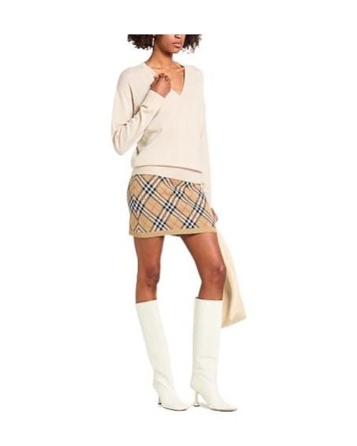 Burberry Natural Lightweight Cashmere Knitwear