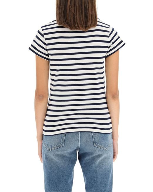 Maison Labiche White Striped T-Shirt