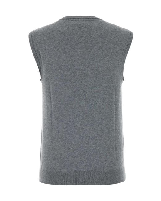 Lisa Yang Gray Agna Sleeveless Knitted Top