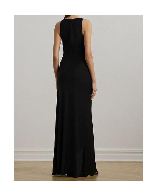 Ralph Lauren Blue Lauren Elkanah Sleeveless Gown Dress