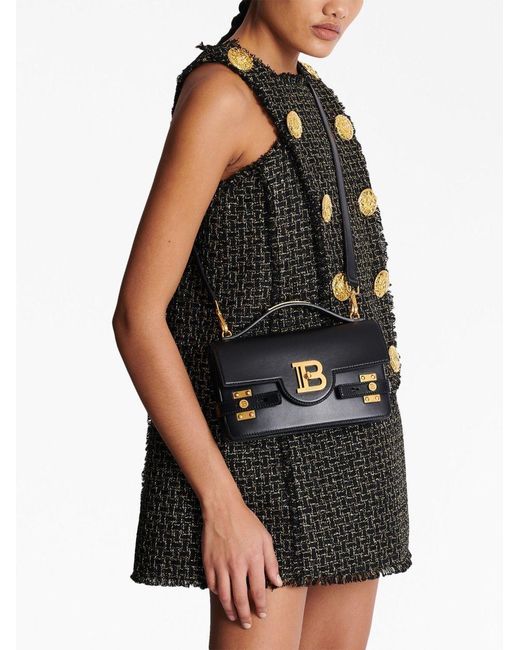 Balmain Black B-Buzz 24 Strapped Shoulder Bag