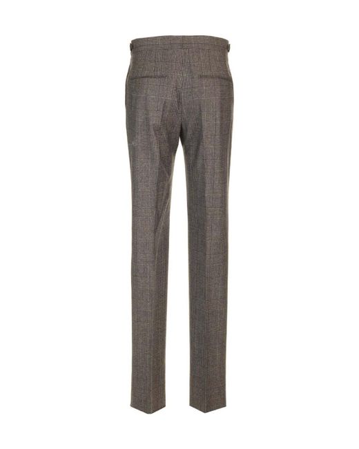 Tagliatore Gray Belt-Loop Casual Pants for men
