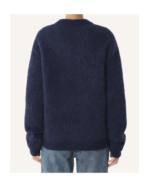 Lanvin Blue Horse Jacquard Jumper for men