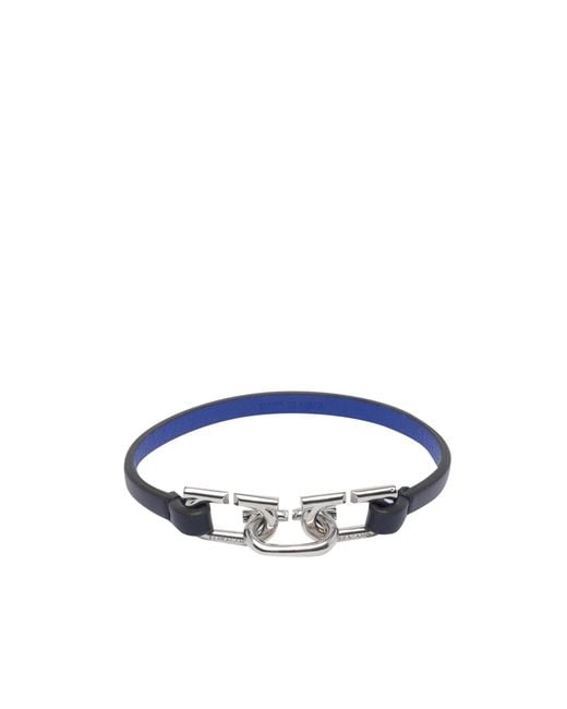 Ferragamo Blue Logo Bracelet for men