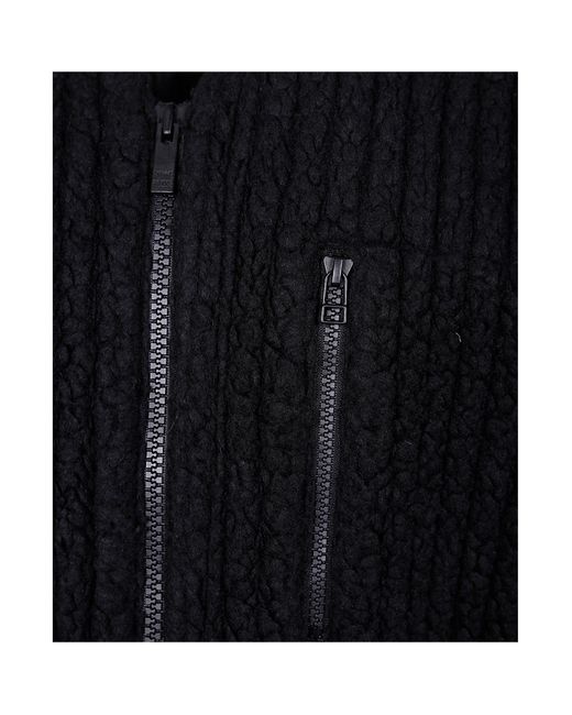 Issey Miyake Black Pleated Fleece-Texture Jacket for men