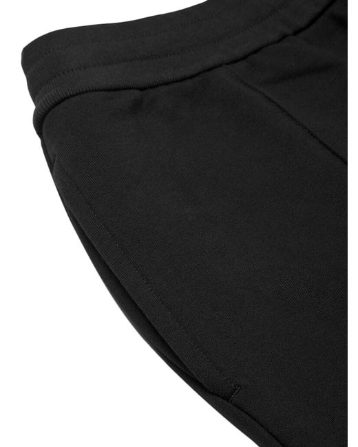 Versace Black Logo-Embroidered Elasticated Waistband Track Pants for men