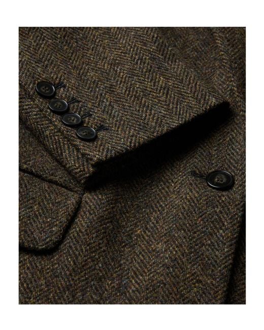 Soeur Green Herringbone-Weave Single-Breasted Jacket
