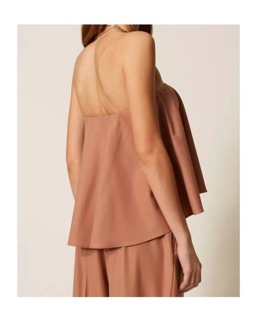 Twinset Brown Bustier Top