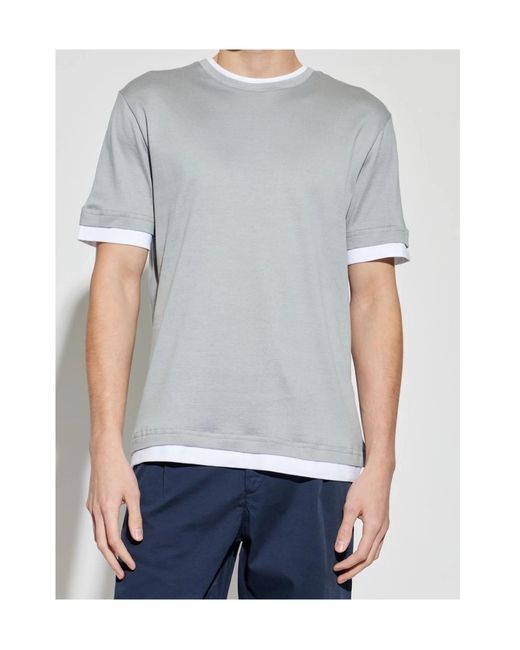 Eleventy Gray Crew-Neck T-Shirt for men