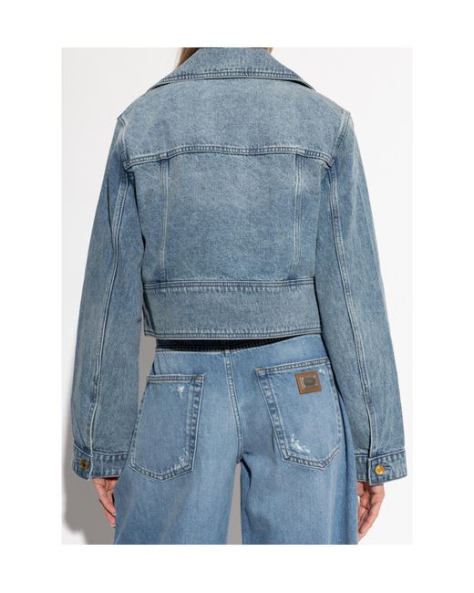 MICHAEL Michael Kors Blue Button Cropped Jacket