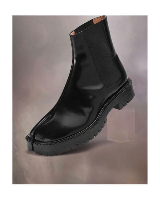Maison Margiela Black Tabi Slip-On Chelsea Boots