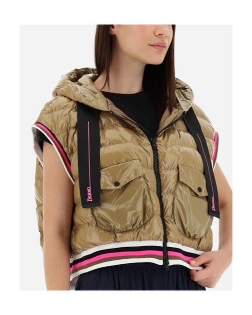 Herno Metallic Glossy Zip-Up Padded Vest