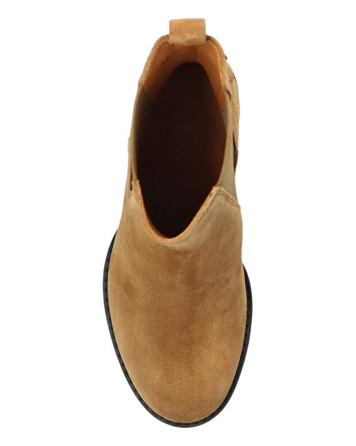 Tod's Brown Heeled Chelsea Ankle Boots