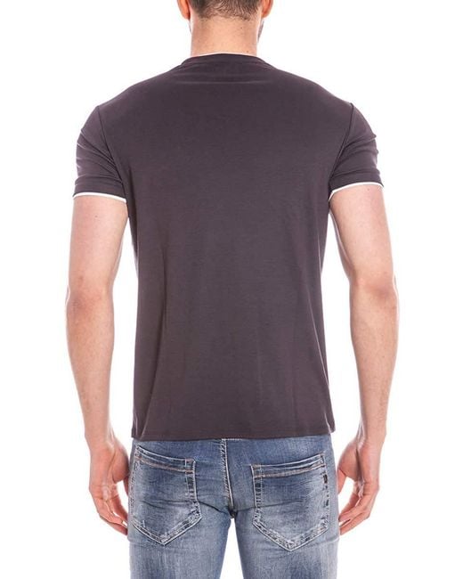 Armani Jeans Purple Logo Details T-Shirt for men