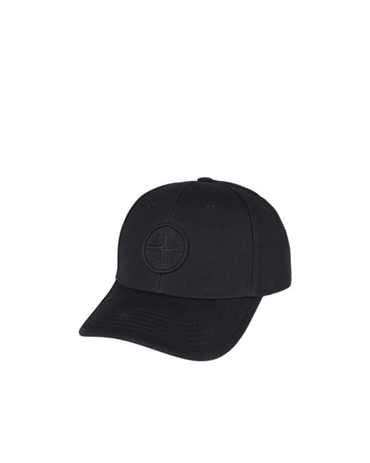 Stone Island Blue Junior Logo Patch Baseball Cap