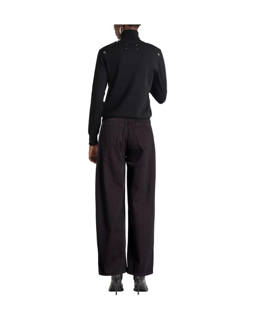 MM6 by Maison Margiela Blue Solid Color Denim Trousers