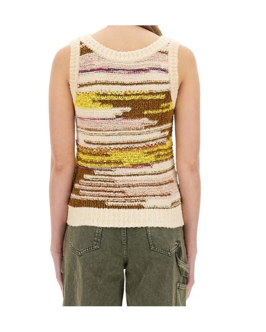 Moschino Multicolor Crew Neck Knitted Vest