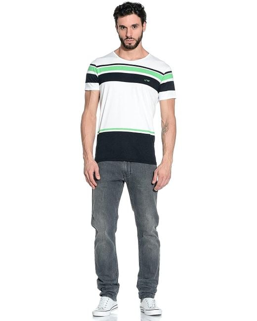 Armani Jeans White Logo Details T-Shirt for men