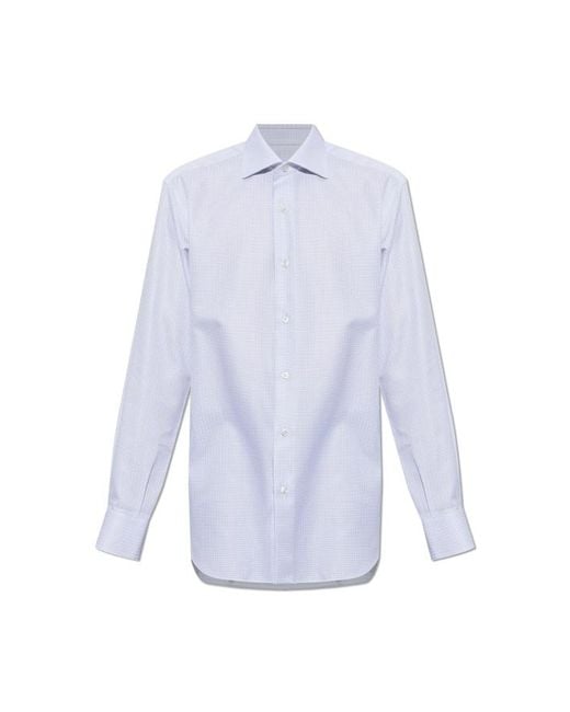 Brioni White Long-Sleeved Shirt for men