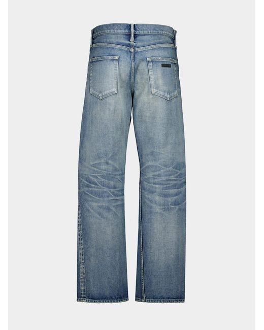 Fear Of God Blue Straight 5 Pocket Jeans for men