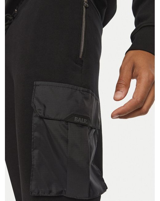 BALR Black Elastic Waist Sweatpants for men