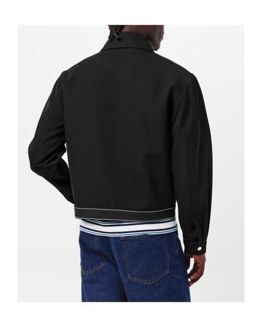 Casablanca Black Logo Zip-Up Casual Jacket for men