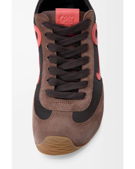 Loewe Red Ballet Runner 2.0 Mixed Leather Sneakers