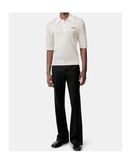Amiri White Spirit Short-Sleeve Polo Shirt for men