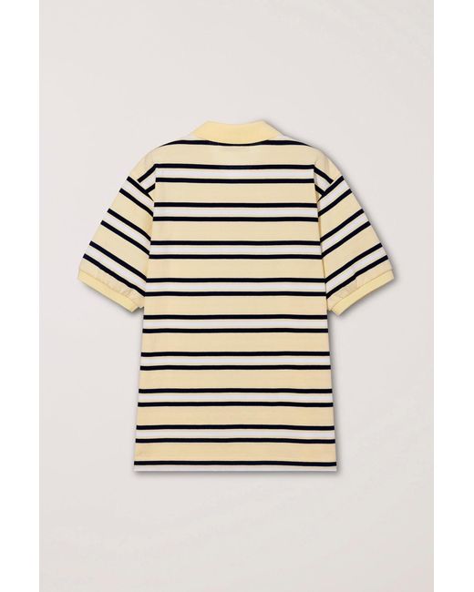 DUNST White Striped Polo Shirt for men