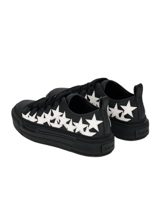 Amiri Black Sneaker With Molded Rubber Sole And Leather Star Appliqués for men