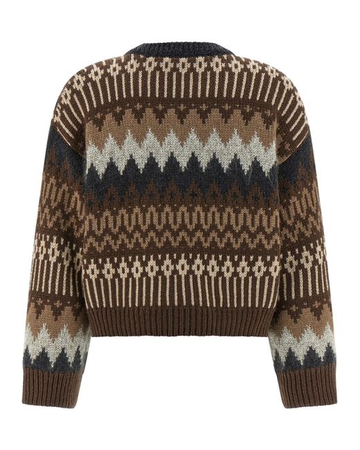 Brunello Cucinelli Black Sequin And Cashmere Sweater