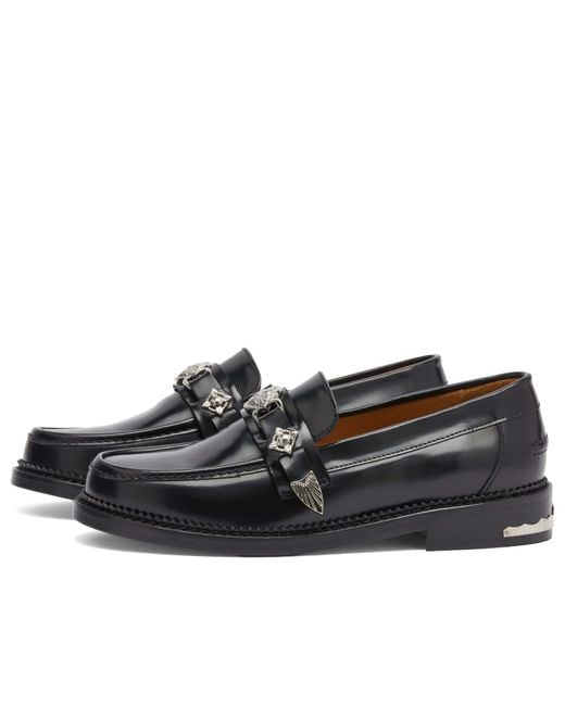 Toga Black Low-Heel Loafers