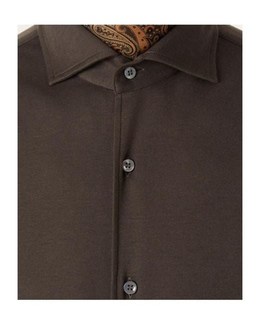 Loro Piana Brown Andrew Shirt for men