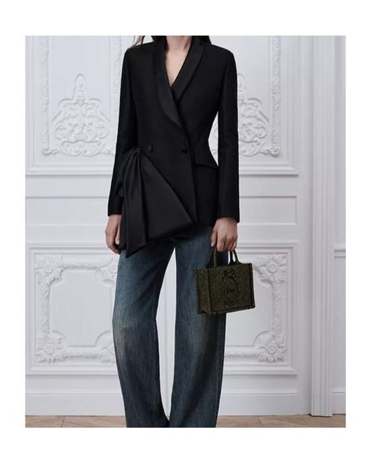 Dior Black Asymmetrical Fitted Jacket