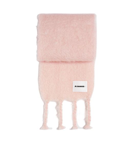 Jil Sander Pink Wool Blend Scarf
