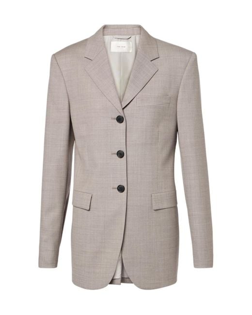 The Row Gray Long-Sleeved Suit Jacket