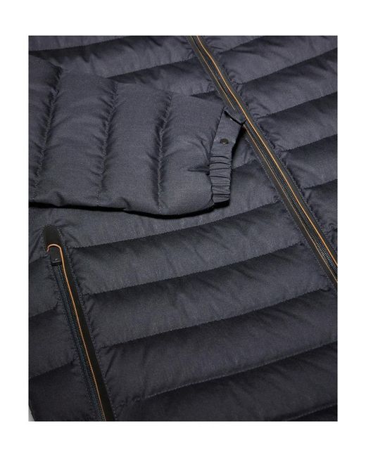 Zegna Blue Hooded Padded Jacket for men