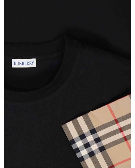 Burberry Black Vintage Checked Crewneck T-Shirt