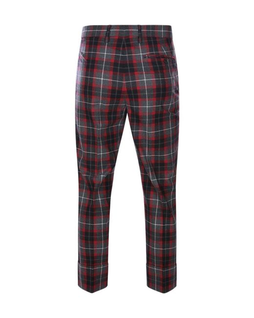 Vivienne Westwood Red George Turn-Up Trousers for men