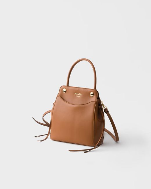 Prada Brown Carry Mini Leather Handbag