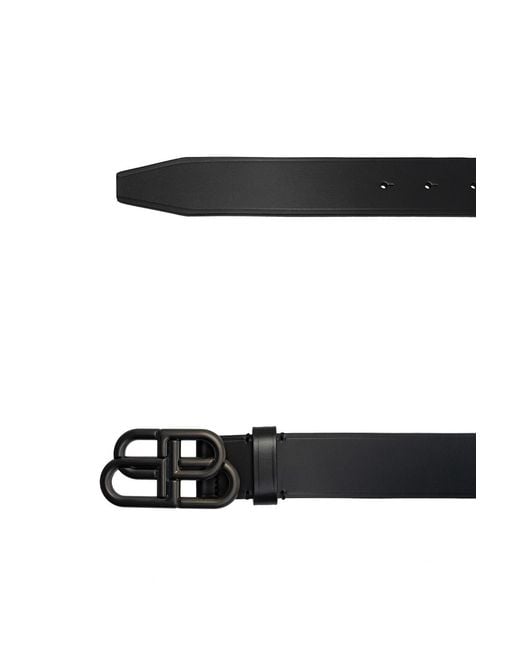 Balenciaga White Bb Buckle Belt for men