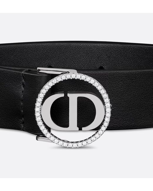 Dior White 30 Montaigne Circled Belt