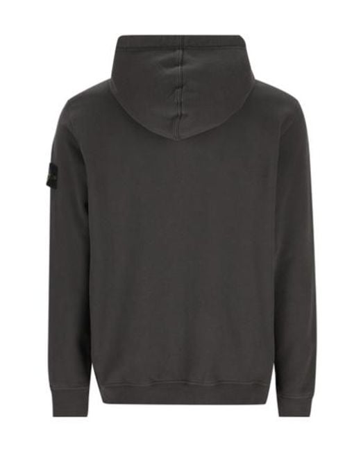 Stone Island Black Long-Sleeve Sweatshirt for men
