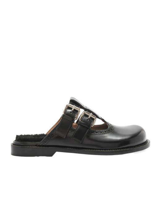 Loewe Black Campo Mary Jane Mules